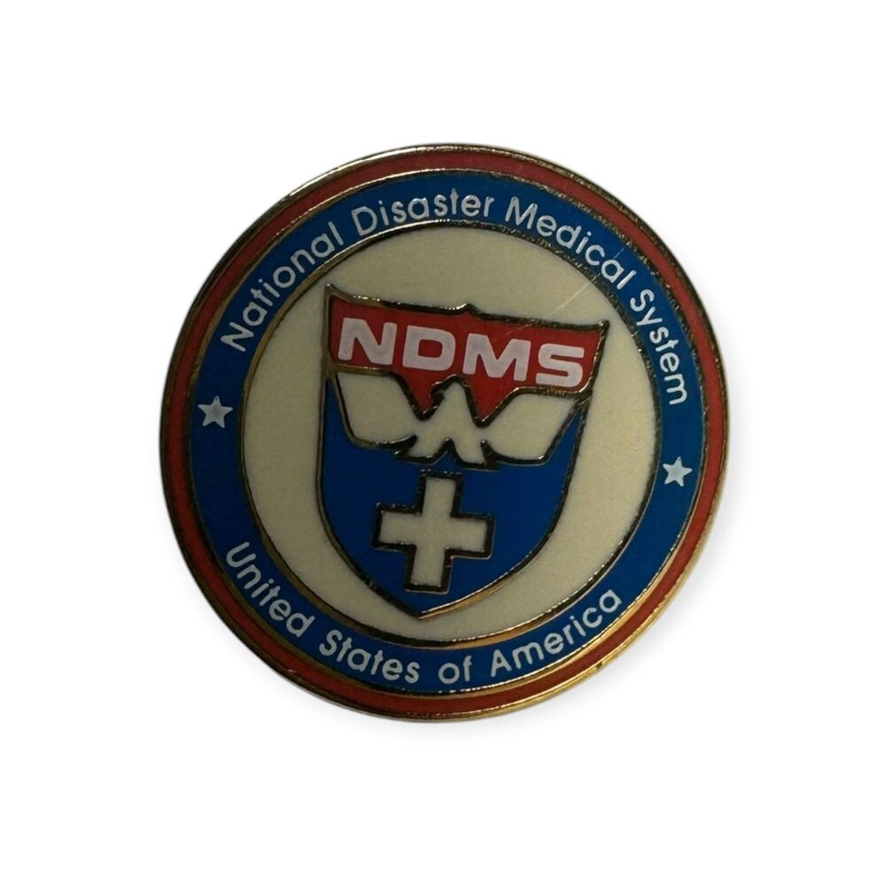 National Disaster Medical System Enamel Pin 1984 Vintage Medical